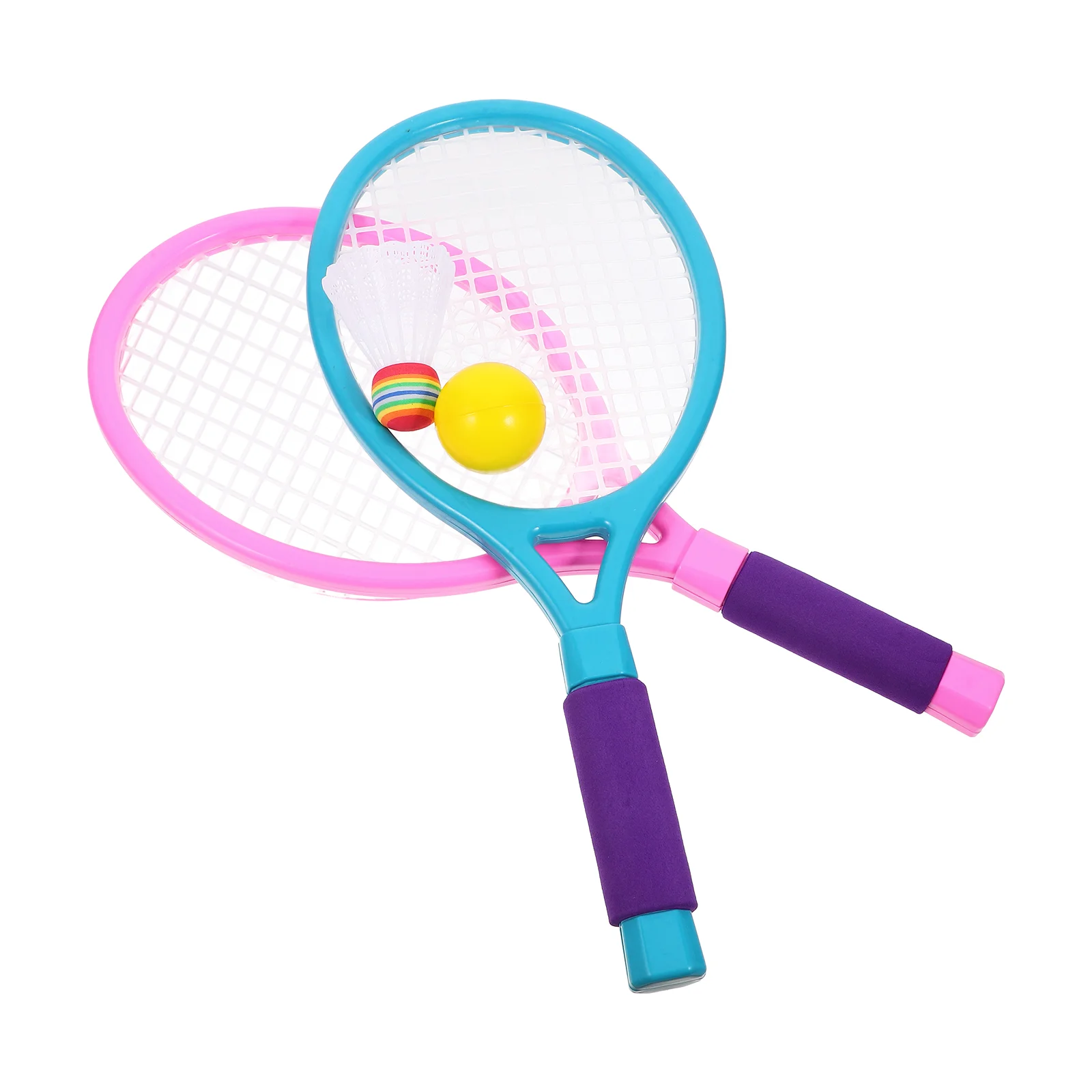 

Kids Toys Badminton Racket Sports with Balls Mesh Parent-child Plastic Tennis Bracket