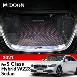 Car Trunk Mat For Mercedes S Class sedan Hybrid W223 2021 Custom Car Accessories Auto Interior Decoration