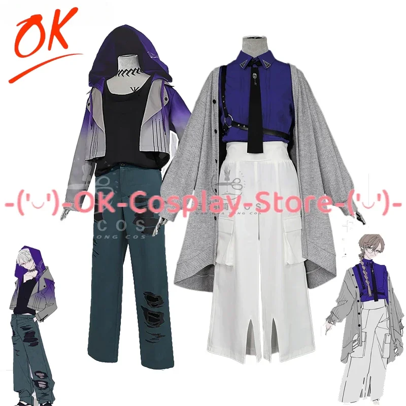 OK Kuzuha Kanae Cosplay Costume Vtuber ChroNoiR Anime Roleplay Outfits Halloween Carnival Party Uniforms Top Pants Coat Suits