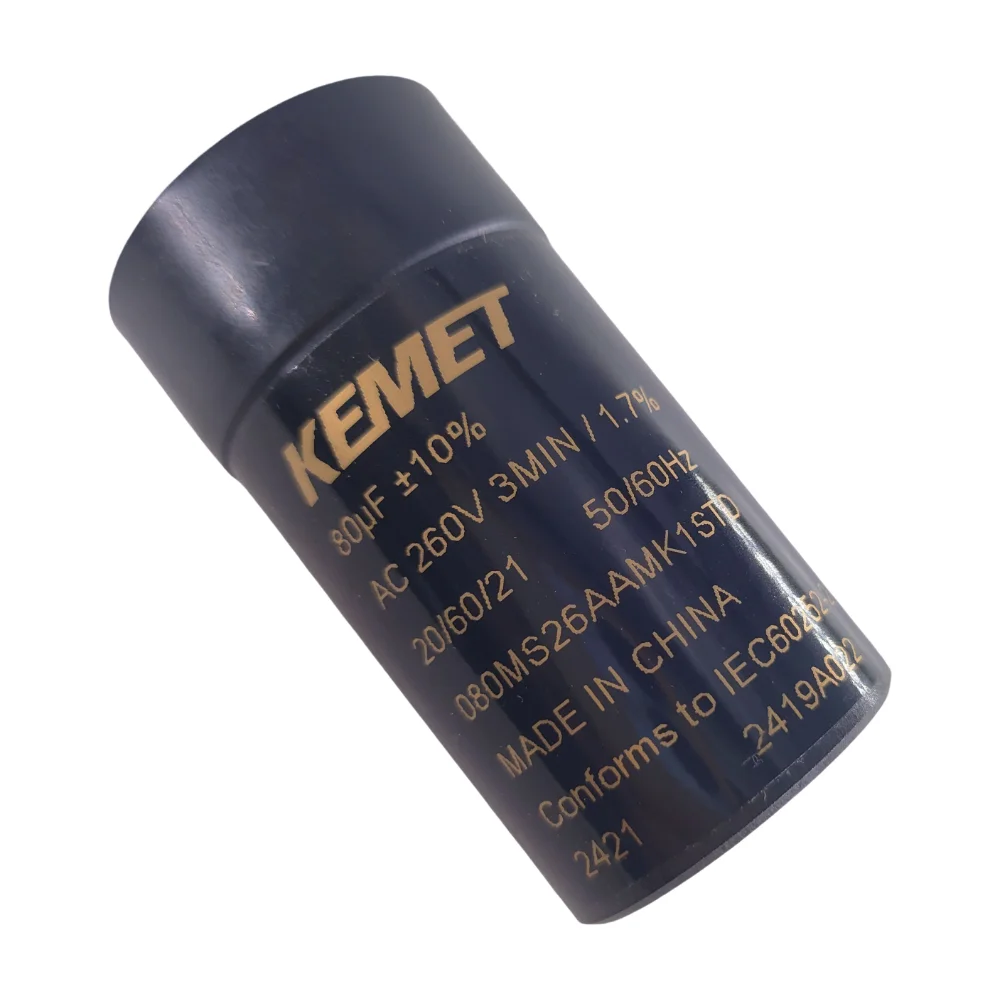 جديد لمكثف البداية NGM 60A1D 220072 ENOR 80 فائق التوهج 220/240VAC 75433 شحن KEMET 080MS26AAMK1STD 80 فائق التوهج 260V AC متوافق