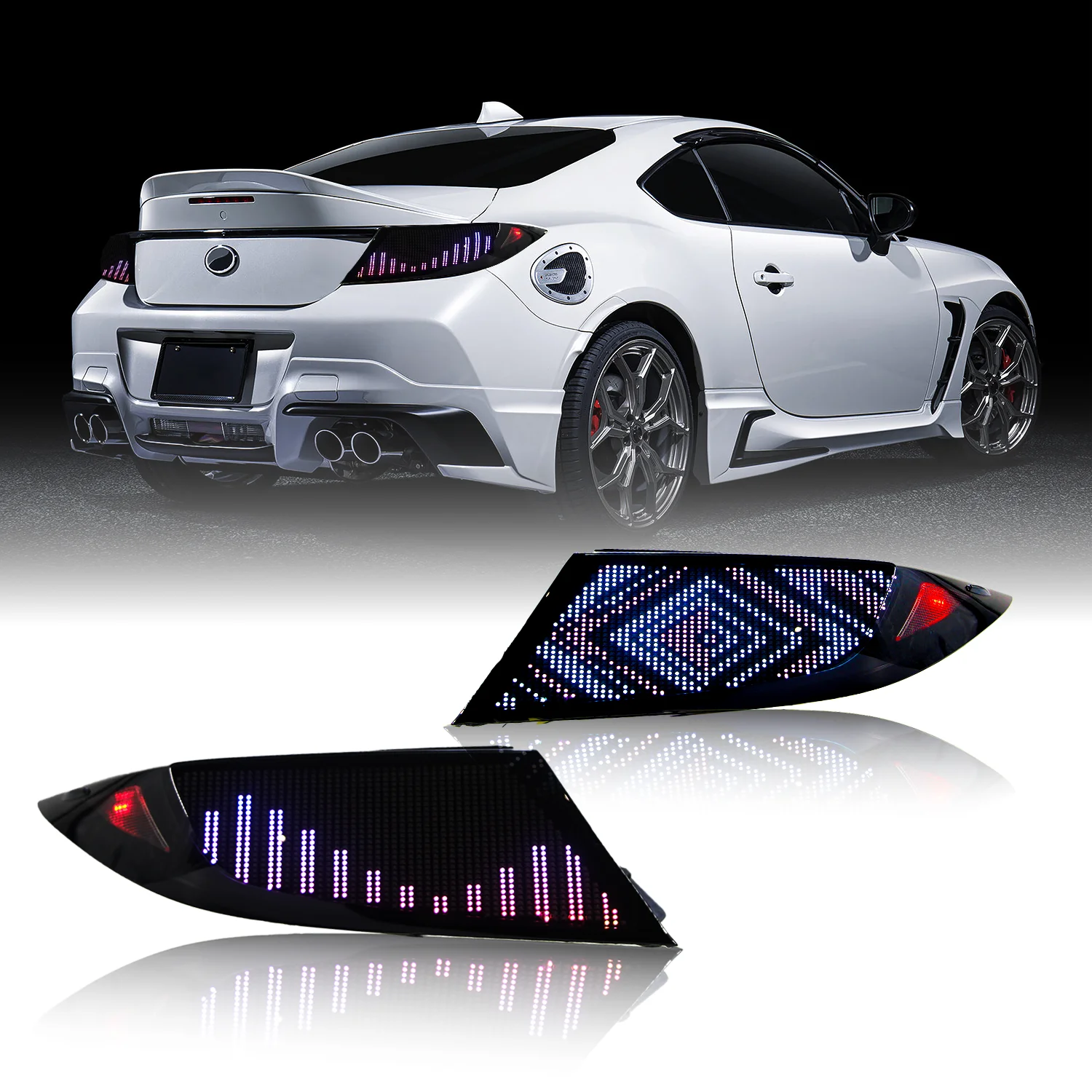 

DK Motion For Toyota 86 GR86 2022-UP Scion FR-S Subaru BRZ LED Tail Lights Digital RGB Rear Light Sequential Signal Taillights