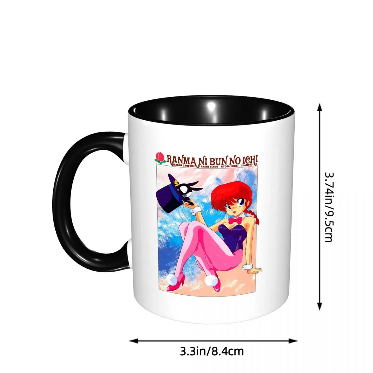 Ranma 1/2 Female And P Chan Classic Mug Funny Ceramic Coffee Cups Tea Mugs Milk Cup Drinkware Gift for Woman Man