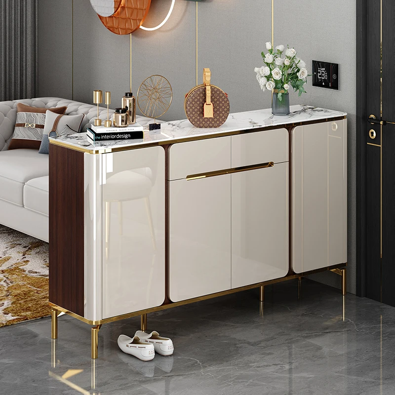 YY Affordable Luxury Style Shoe Cabinet Home Doorway Home Entrance Cabinet Large Capacity Cabinet