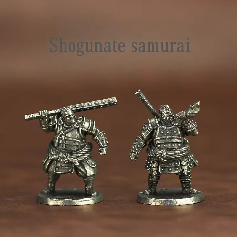 1/35 Scale Japanese Shogunate Samurai Soldier Copper Miniature Figurine 4cm Model Ornament Birthday
