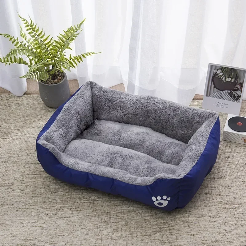 Pet Large Dog Bed Warm House Candy-colored Square Nest Pet Kennel For Small Medium Large Dogs Cat Puppy Plus Size Dog Baskets