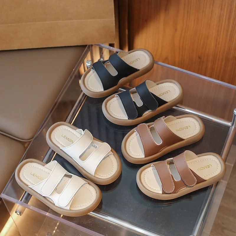 

Big Children's Soft-soled Slippers Flats Summer Beach Slippers New Casual Boy Girl Open-toe Sandals