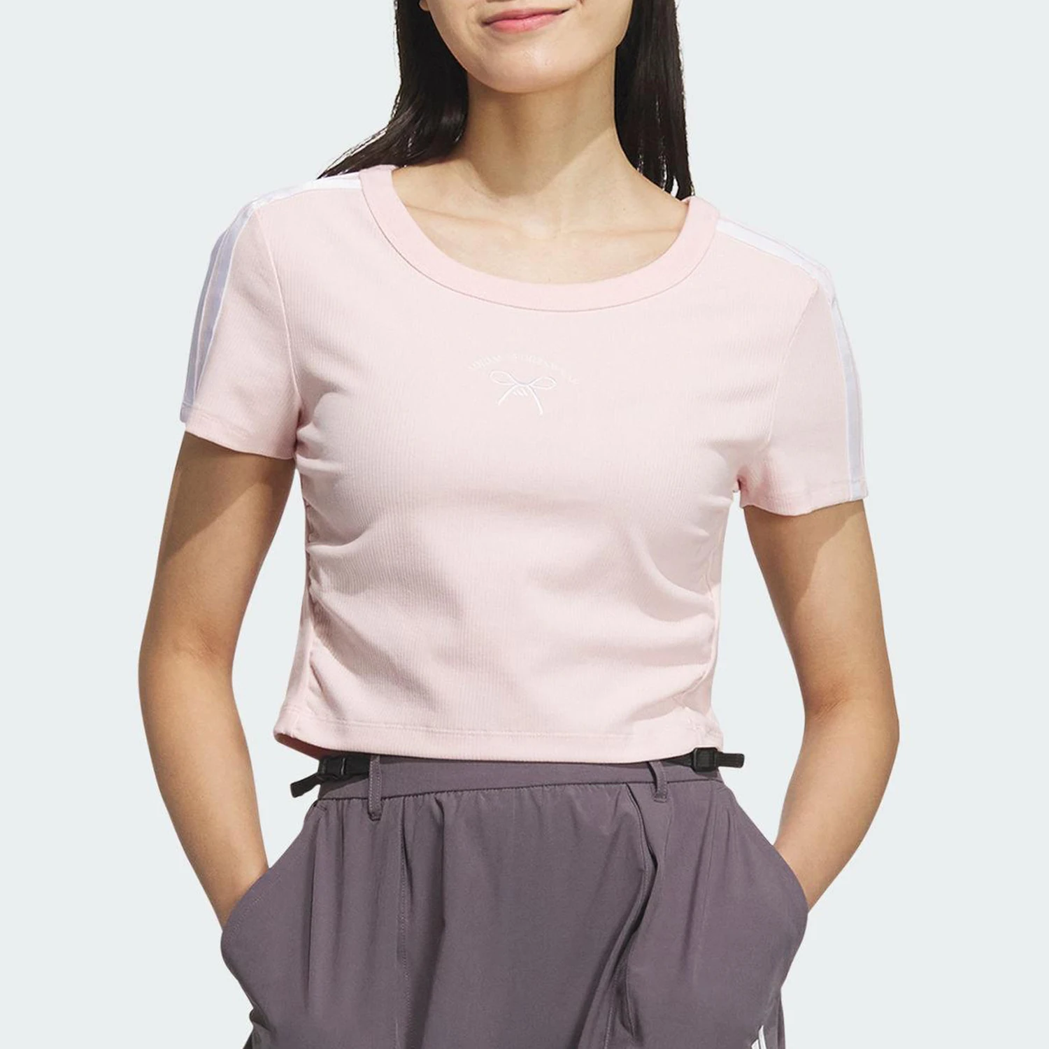 

Adidas genuine genuine 2025 New Women's Classic Three Stripes Short-Sleeve T-Shirt JY7650