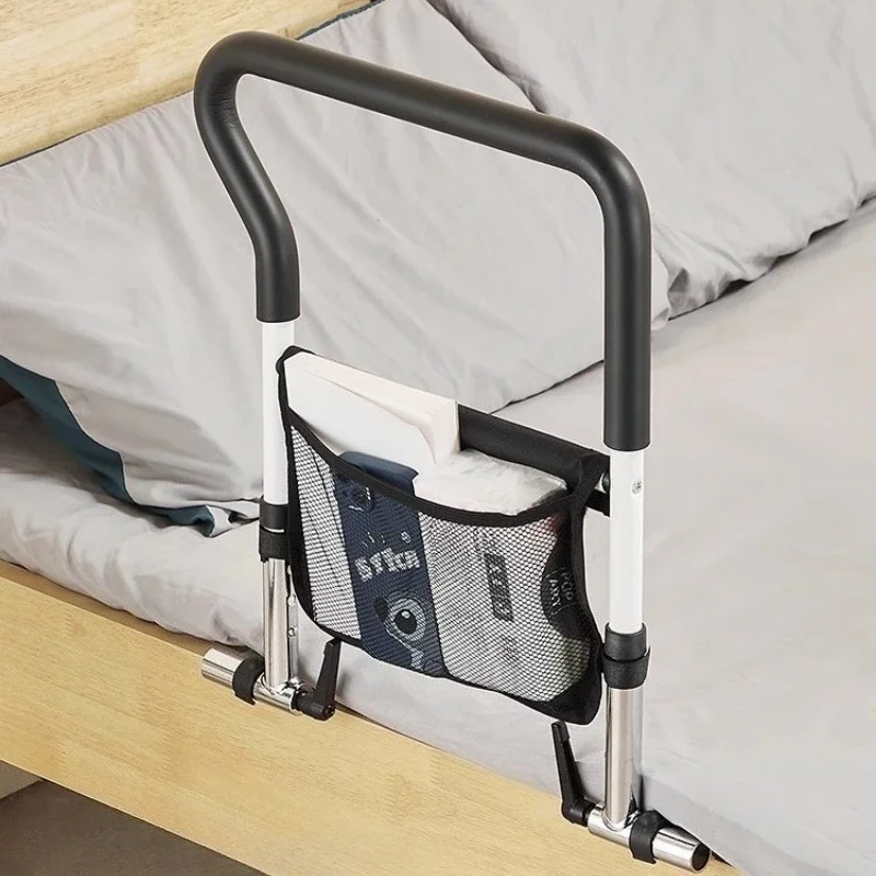 Carbon Steel Elderly Bed Rails High Load Capacity Barrier Easy-Install Support Handrail Bedside Rails Assist No-Drill Hand Rail