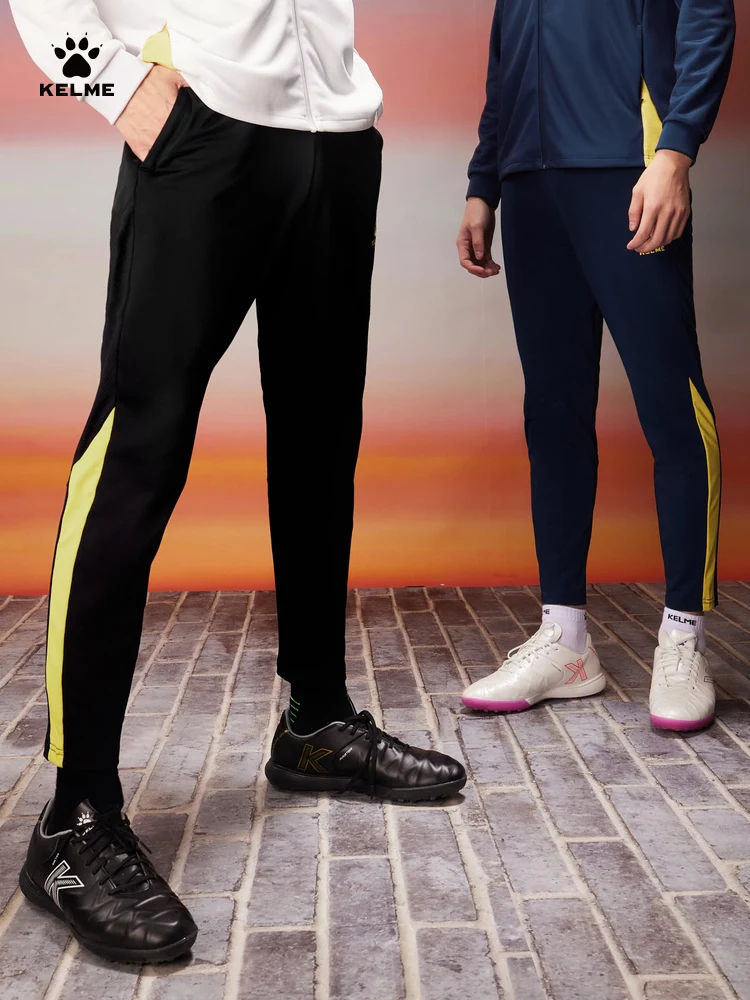 Kelme Football Training Leggings 2024 Spring Summer Breathable Elastic Sports Pants Football Competition Jogging Pants