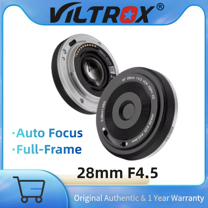 Viltrox AF 28mm F4.5 Full-Frame Auto Focus Ultra-Thin Pancake Lens  for Sony E Nikon Z Leica L Fuji X