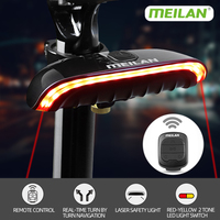 MEILAN Bicycle Light Dual Laser Wireless Control Rear Light Bluetooth 4.0 Smart Turn Brake Detection Scooter Bike Led Tailight