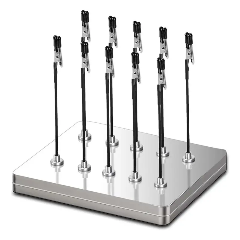 AC23-Flexible Clip Magnetic Helping Hands For Soldering-Steel Box Included(10Pcs), Perfect Tool For Soldering& Model Painting