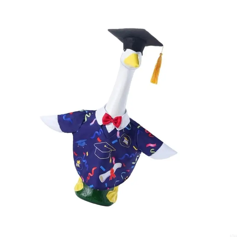 

Костюм гуся на крыльце Выпускной костюм гуся для взрослых Забавный халат с кепкой Идеально подходит для статуи Украшение патио и