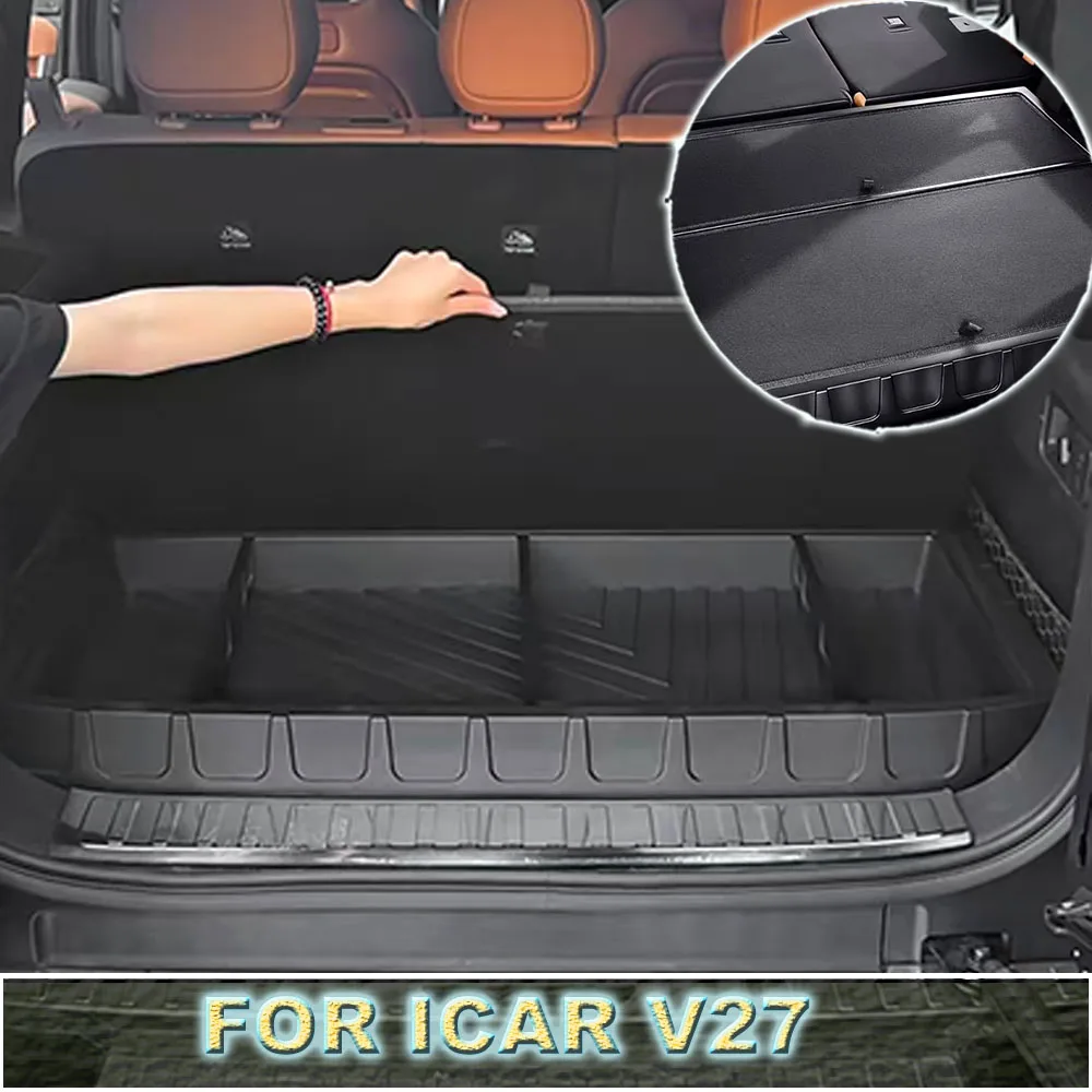Upgrade For Chery ICAR V27 2026 2027 Car Rear Trunk Leveling Storage Box Camping Sleep Platform Foldable Desk Set