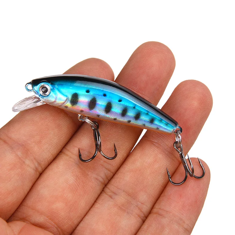 BILLINGS 5,5cm 6,7g Sinkender Wobbler mit 3D-Augen, Angelköder, Mini-Minnow, Künstlicher Harter Köder, Crankbait, Schwimmender Angelköder