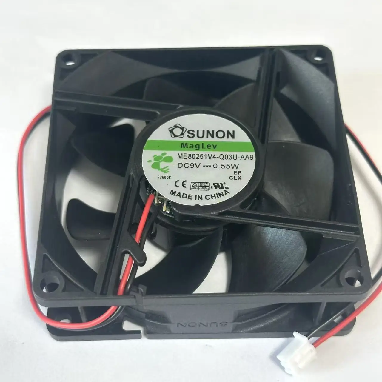 

SUNON ME80251V4-Q03U-AA9 DC 9V 0.55W 80x80x25mm 2-Wire Cooling Fan