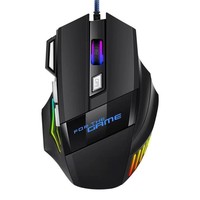 X8 Mechanical Wired Gaming Mouse  7 Keys Wired Ergonomic Mouse RGB Backlit Glowing USB 800/1200/ 1600/ 3200 Dpi Gaming Mouse