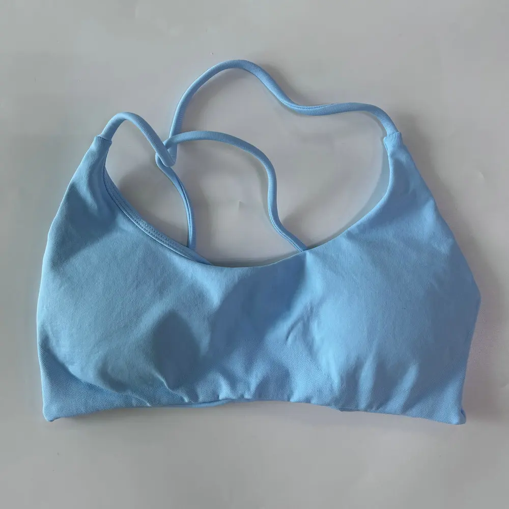 Pericic Twist Back BH Sexy Rückenfreies Gepolstertes Gym-Top Damen Yoga-BH Mittlere Stütze Atmungsaktiver Sport-BH Fitness-Tanktops – Detail 11