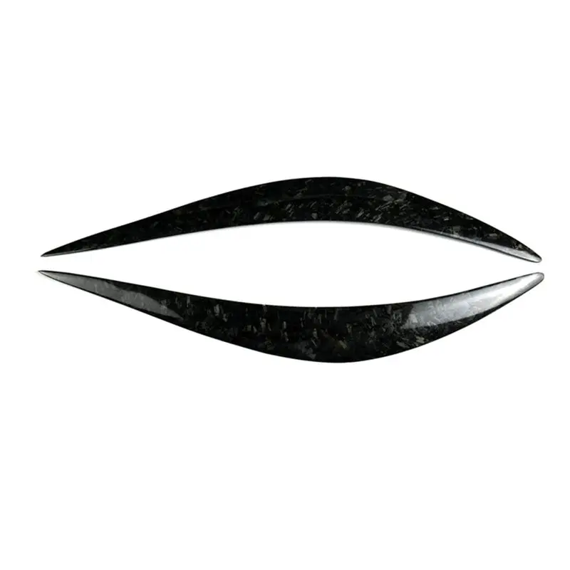 

Car Headlight Eyebrows Trim Cover For Infiniti Q50 Q50L 2014-2021 Head Light Lamp Eyelid Trim Stickers Forging Pattern-A74F