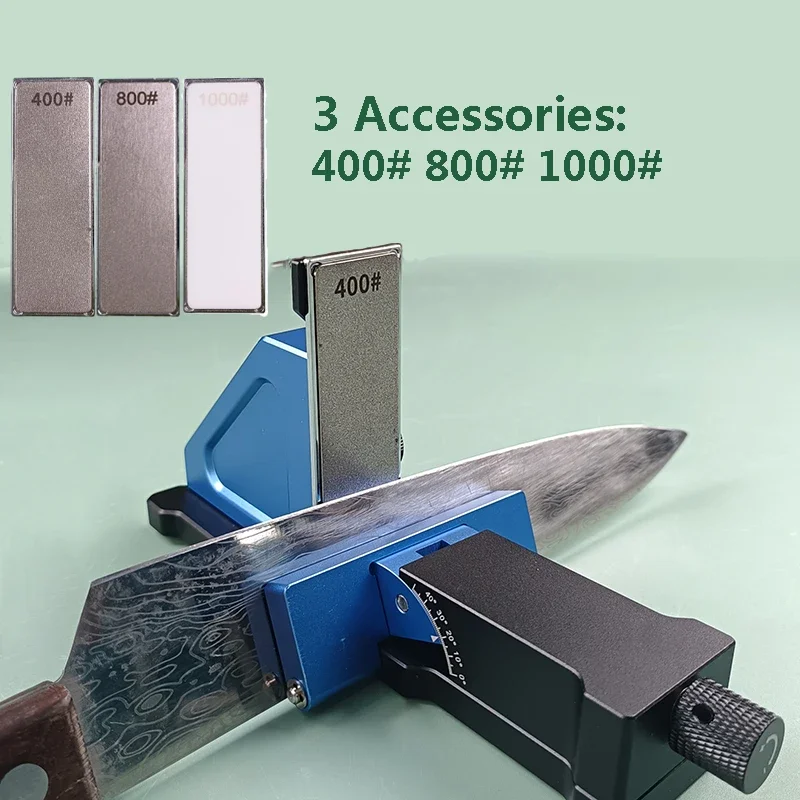 Magnetic Sliding Angle Knife Sharpener Adjustable 0-50° Magnetic Tool for Removable Diamond 400# 800# 1000# Portable Design