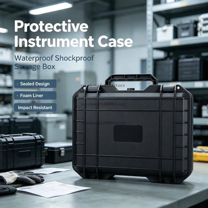 Protective Safety Instrument Tool Box Waterproof Shockproof Storage Toolbox Sealed Tool Case Impact Resistant Suitcase Sponge