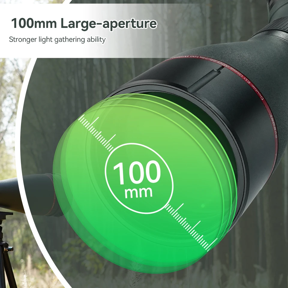 SVBONY SA401 25-75X100 APO lunette de visée télescopique vert armée 45 degrés 1.25 pouces Interface oculaire meilleur tir