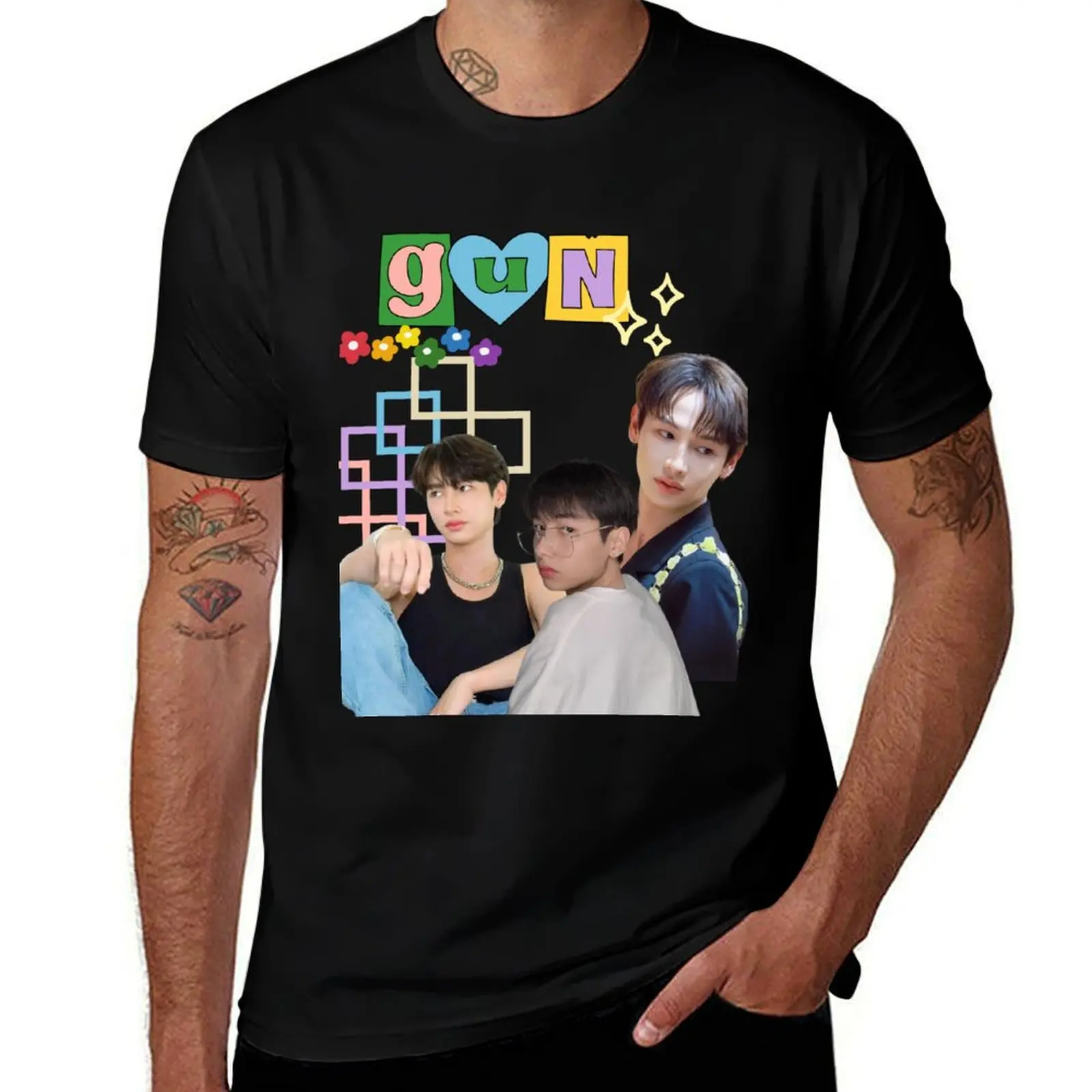 Gun BL actor T-Shirt man t shirts high quality luxury brand man t shirt designer