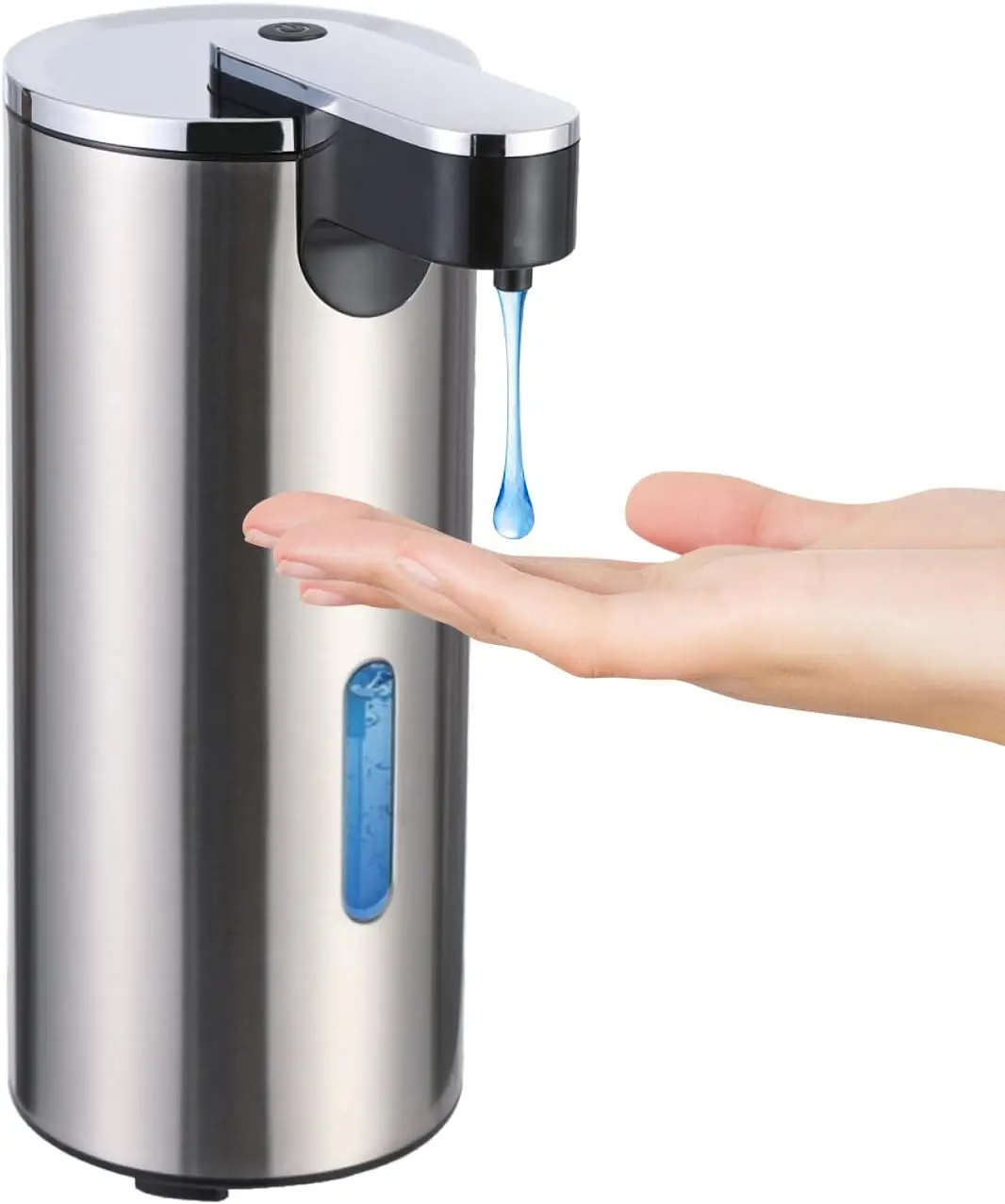 

Touchless Soap Dispenser, 3 Adjustable Volume, Stainless Steel, Water-Resistant for Kitchen Bathroom