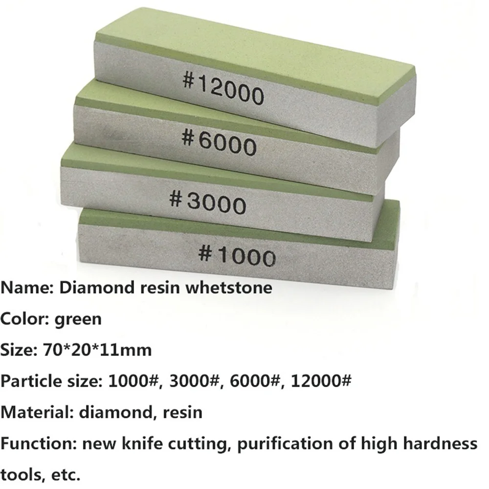 70mm Diamond Resin Knife Sharpener 1000 3000 6000 12000 Grit Whetstone Fixed Angle Kitchen Knife Sharpening Stone