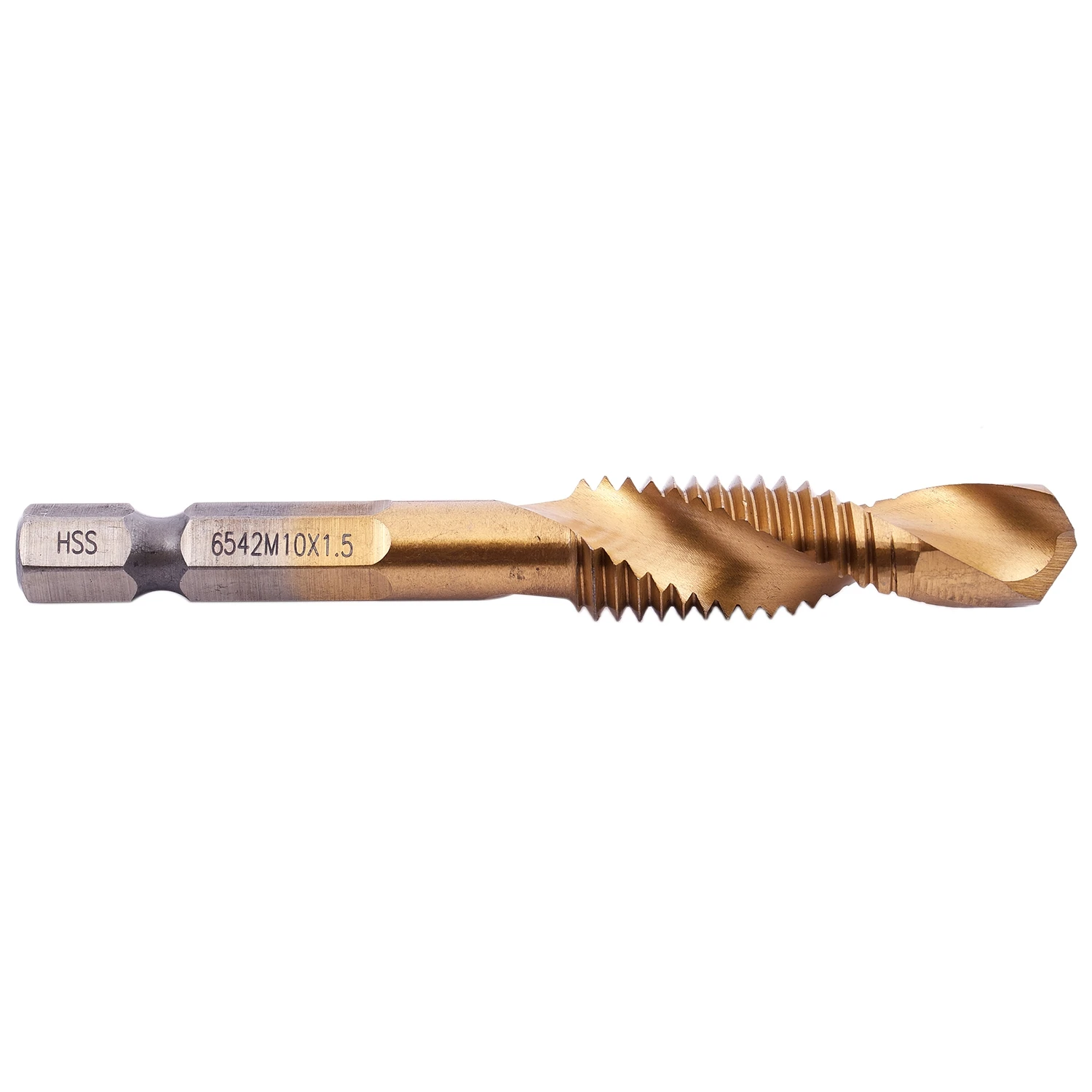 عرافة Deburr غاطسة الحنفية مجموعة مثقاب ، التيتانيوم ، HSS ، M3-M10 ، تركيبة ، 6 قطعة