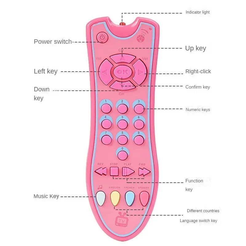 Music Mobile Phone TV Remote Control Baby Early Educational Toys Electric Numbers English Learning Toys Gift for Newborn