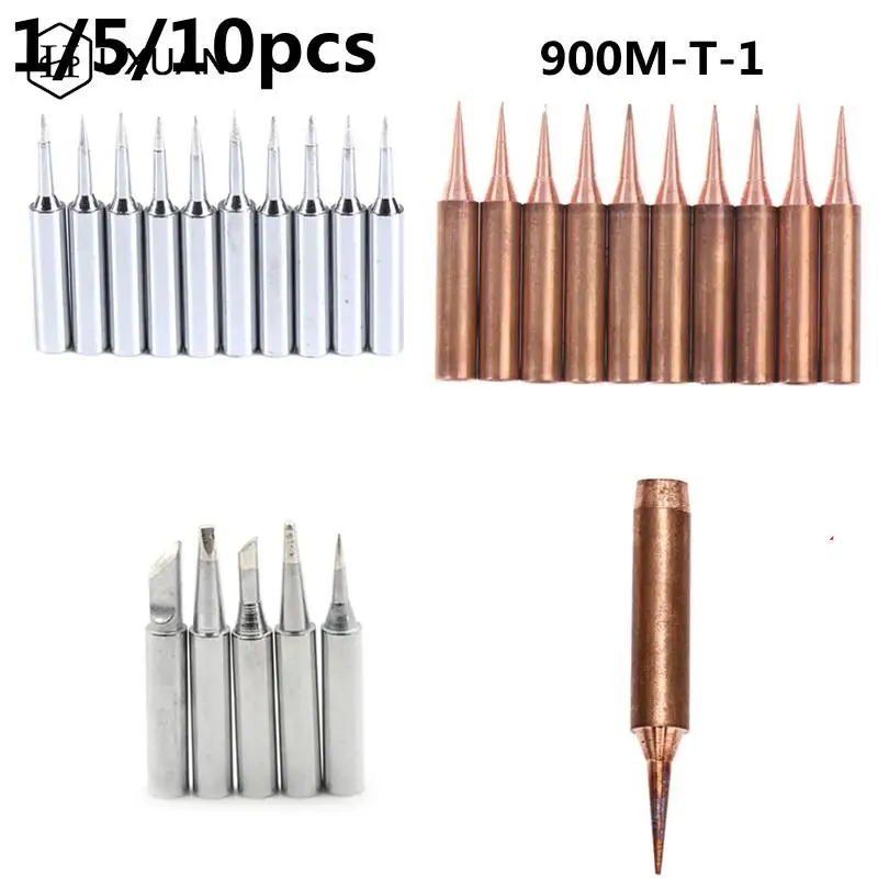 

5/10PC I+B+K+2.4D+3C 900M-T-I Pure Copper Soldering Iron Tip Lead-free Solder Tip Welding Head BGA Soldering Tools Branding Iron