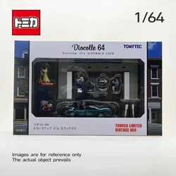TOMICA TLV 1:64 LV-CarSnap 21a Cafe, alloy die-cast static miniaturized car fashion play models, boys' toys, holiday gifts.