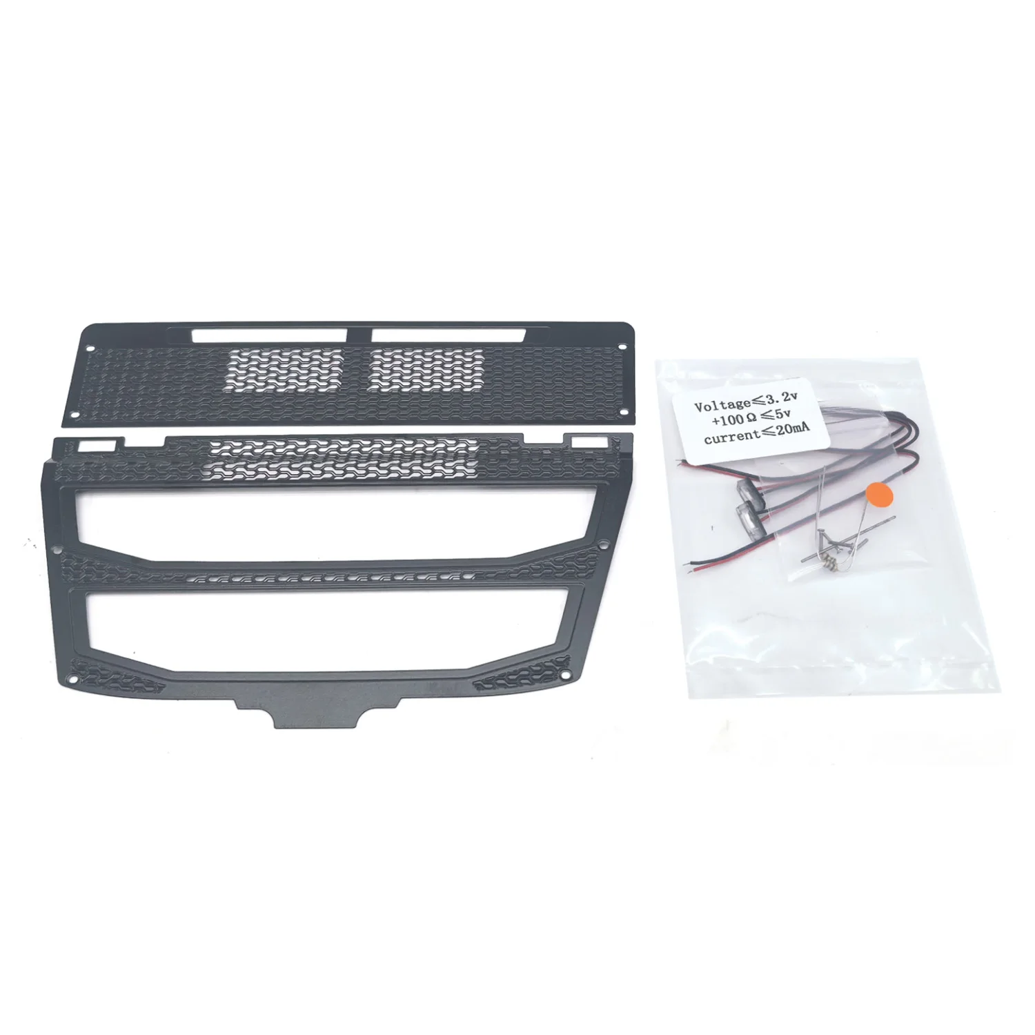 

Аксессуары для тюнинга: Светодиодная накладка на воздухозаборник для радиоуправляемых моделей TAMIYA 1/14 (56362, 56360, 56365) — грузовики-спасатели, лесовозы