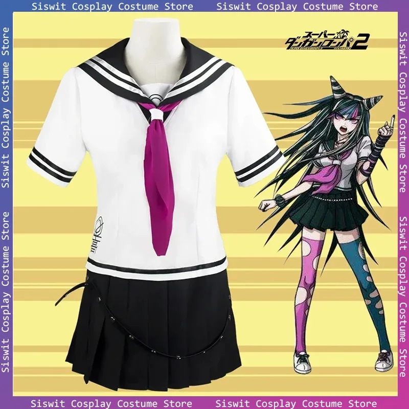 أنيمي دانغانرونا ميودا إيبوكي زي مجموعة كاملة تأثيري JK زي مدرسي فستان بحار جورب الدعامة اكسسوارات كعكة الحفلات ؛ 3 ، c'5.b ؛ 8' #2