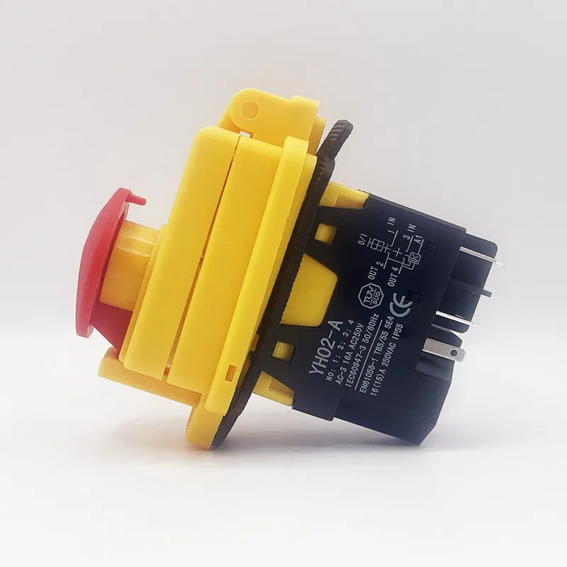 KLD28A Electromagnetic Switch, Slicer Waterproof Start Button YH02-A with Cover, 1PCS