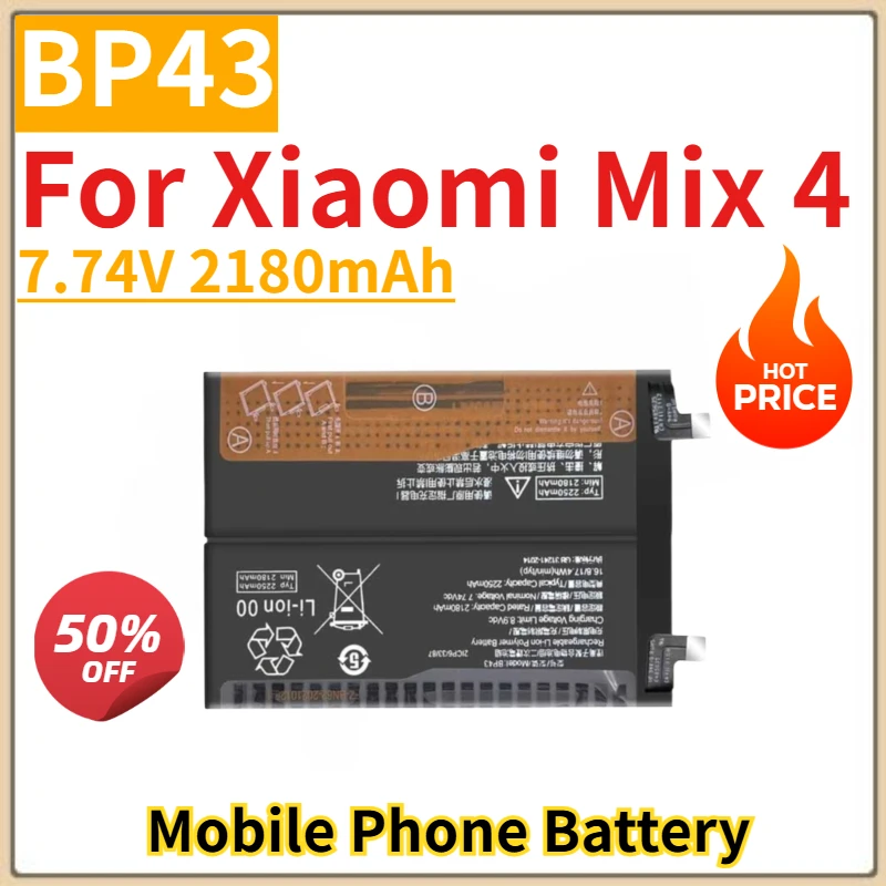 

BP43 Battery 7.74V 2180mAh For Xiaomi Mix 4 Brand New High Quality