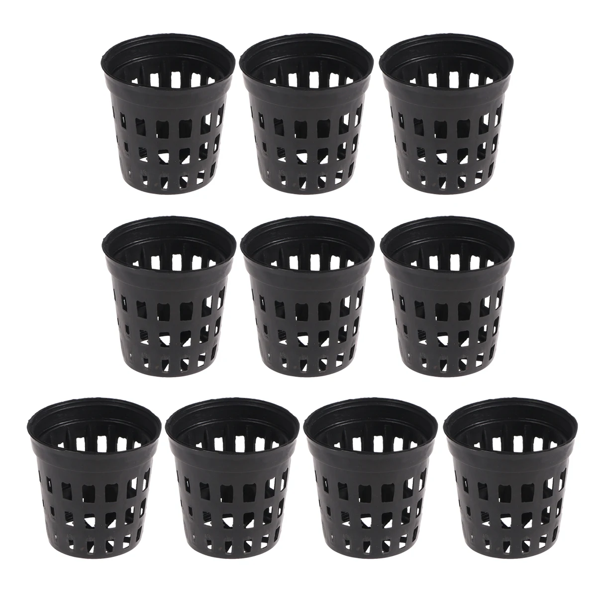 

1pc Water Grass Planting Basket Pot Hydroponic Root Trainers Drainage Holes Easy Cleaning For Aquarium Black
