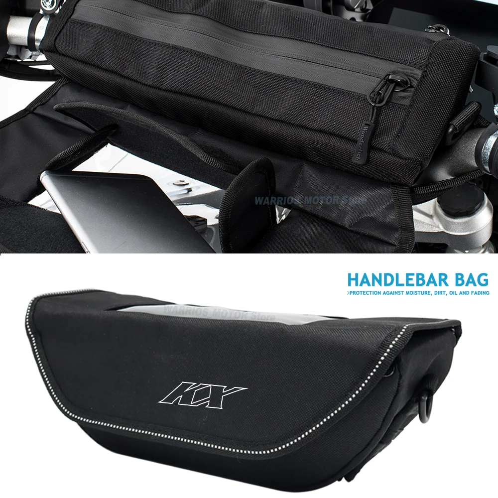 

For KX450 KX250 KX112 KX85 KX450SR KX 450 Motorcycle Handlebar bag waterproof handlebar travel navigation bag