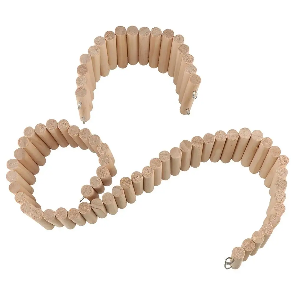 

Wooden Hamster Climbing Ladder Bendable Multifunctional Hamster Suspension Bridge Wire Series Connection Easy To Install