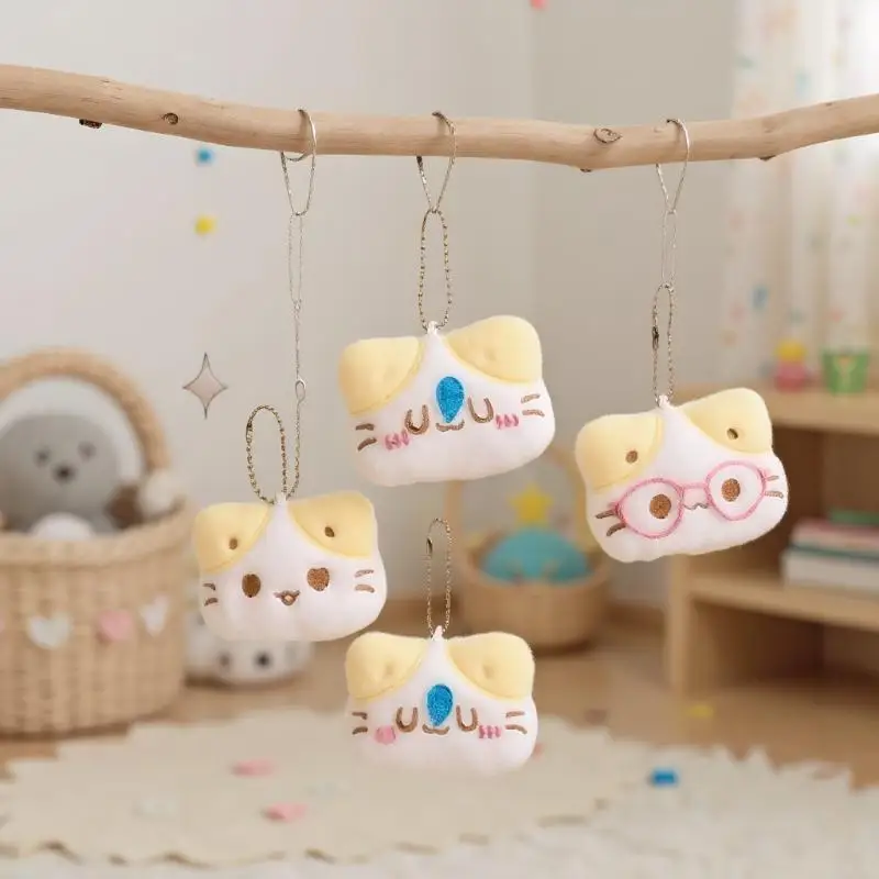 

Милый мультяшный плюшевый брелок с котом, кавайный брелок для женщин и девочек, рюкзак, подвеска, подвески, ювелирные изделия, аксессуары для ключей, подарки для детей