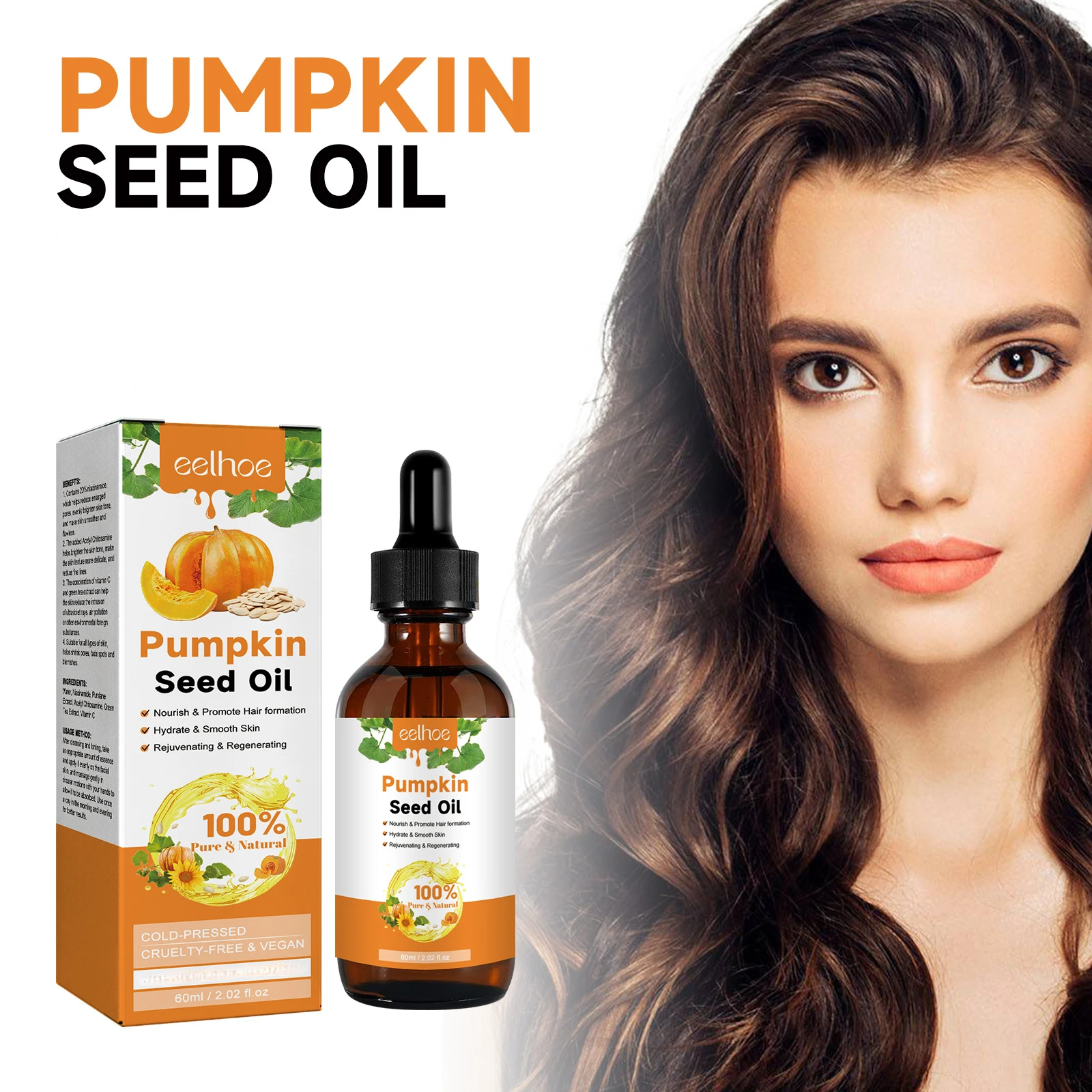 60ml Hair Care Essential Oil Pumpkin moisting Hairdressing Hair Mask Essential Oil Product