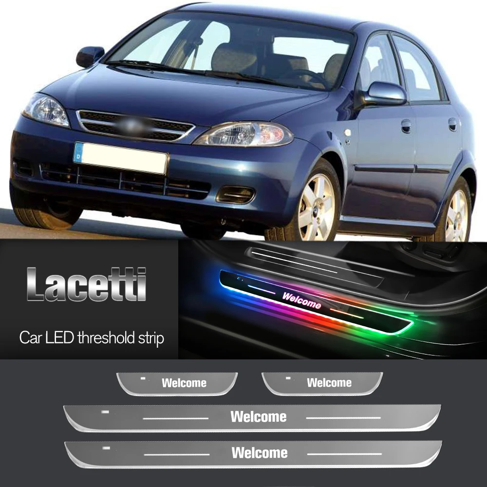 Car Door Sill Light For Chevrolet Lacetti 2005-2011 2007 2008 2010 Customized Logo LED Welcome Threshold Pedal Lamp Accessories