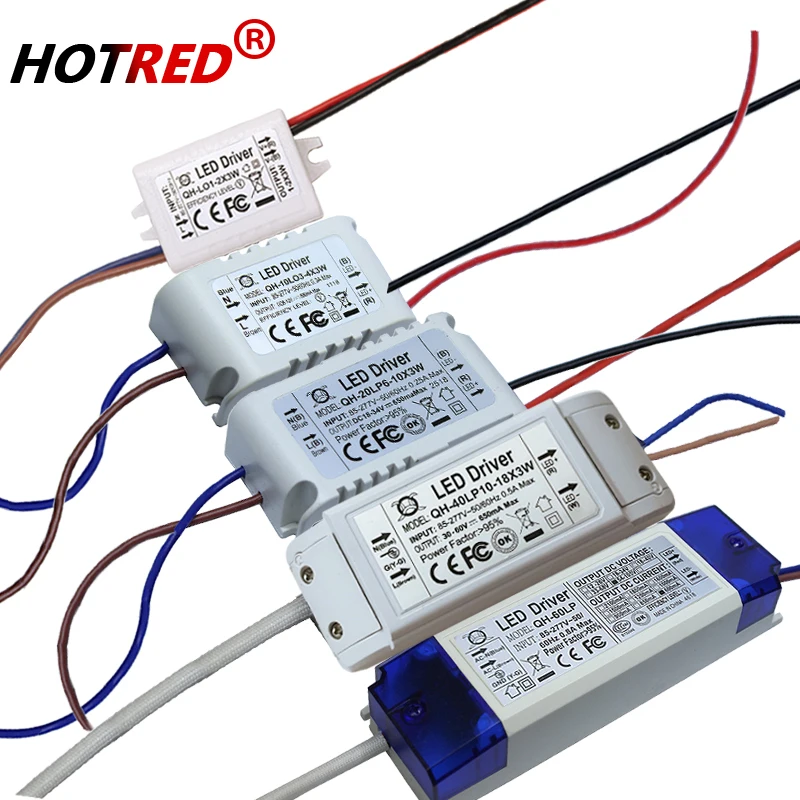 Sterownik LED o stałym natężeniu prądu o wysokim współczynniku PF 600mA 3W 10W 20W 30W 40W 50W 60W1-2x3w 6-10x3w 10-18x3w 18-30x3W Transformatory oświetleniowe do lamp