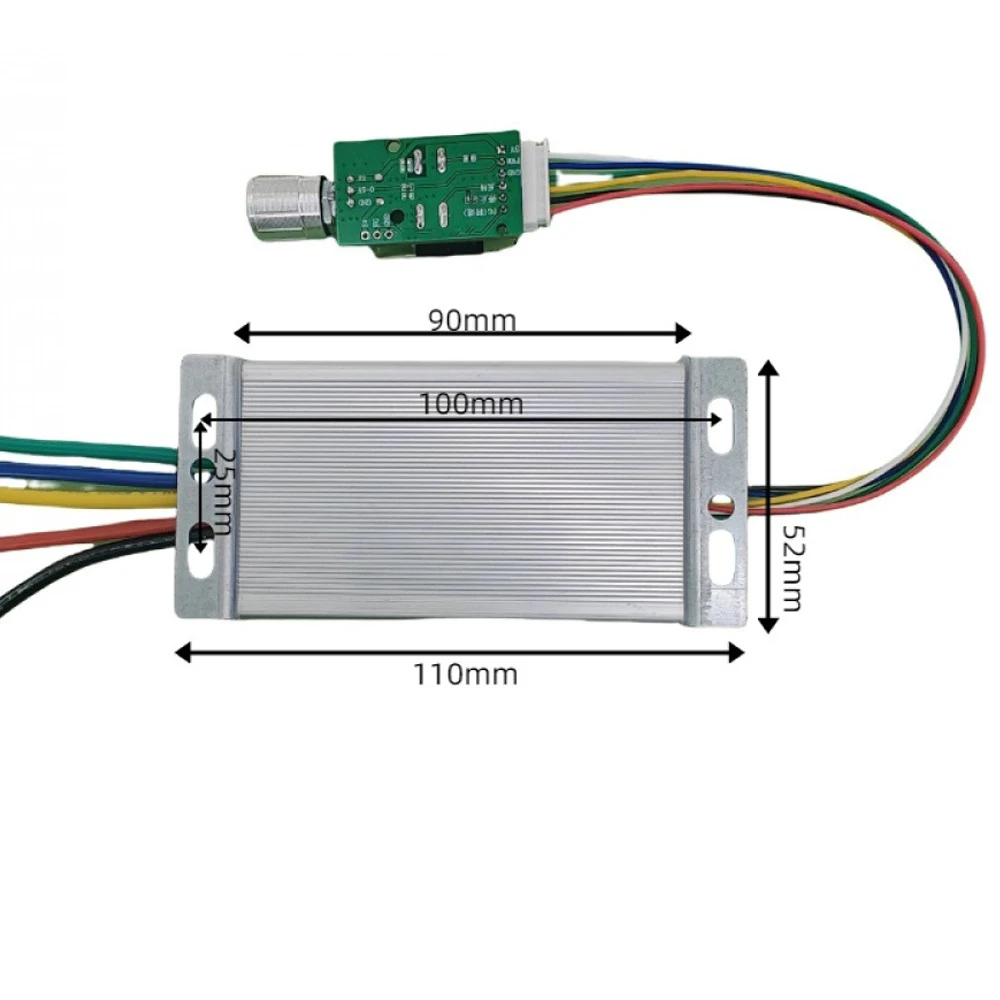 No Hall Controller Stop/Reverse Speed Regulator DC6-60V 3 Phase DC Brushless Motor Driver Module 750W BLDC Brushless Motor