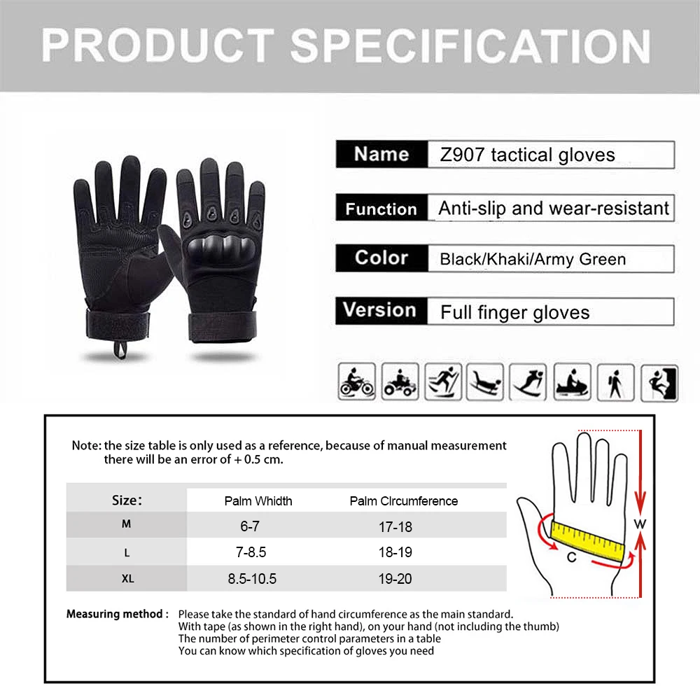 Motorcycle  Hard Knuckle Gloves MTB Cycling Sports Training Gloves Non-Slip Fitness Half Finger Tactical Glove for Men Women