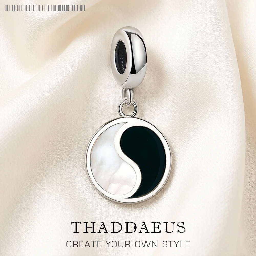 Moda Unisex mejores amigos fantásticos bonitos Ying Yang Taiji Bagua colgante de plata de ley 925 joyería para los amantes regalos