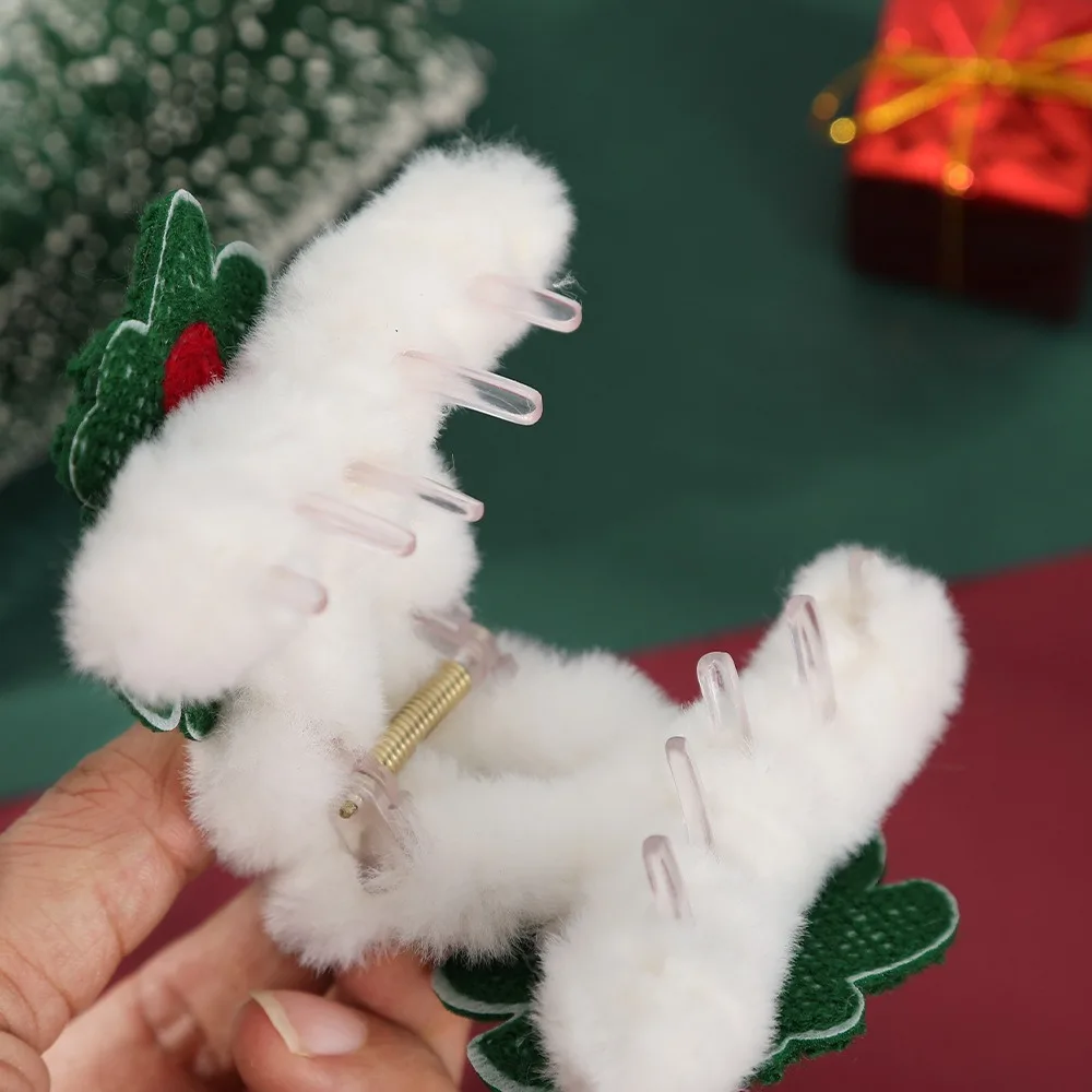 

Xmas Headwear Christmas Plush Hair Clip Christmas Tree Hairpin Santa Claus Grab Clip Shark Clip Cartoon Snowflake Hair Claw