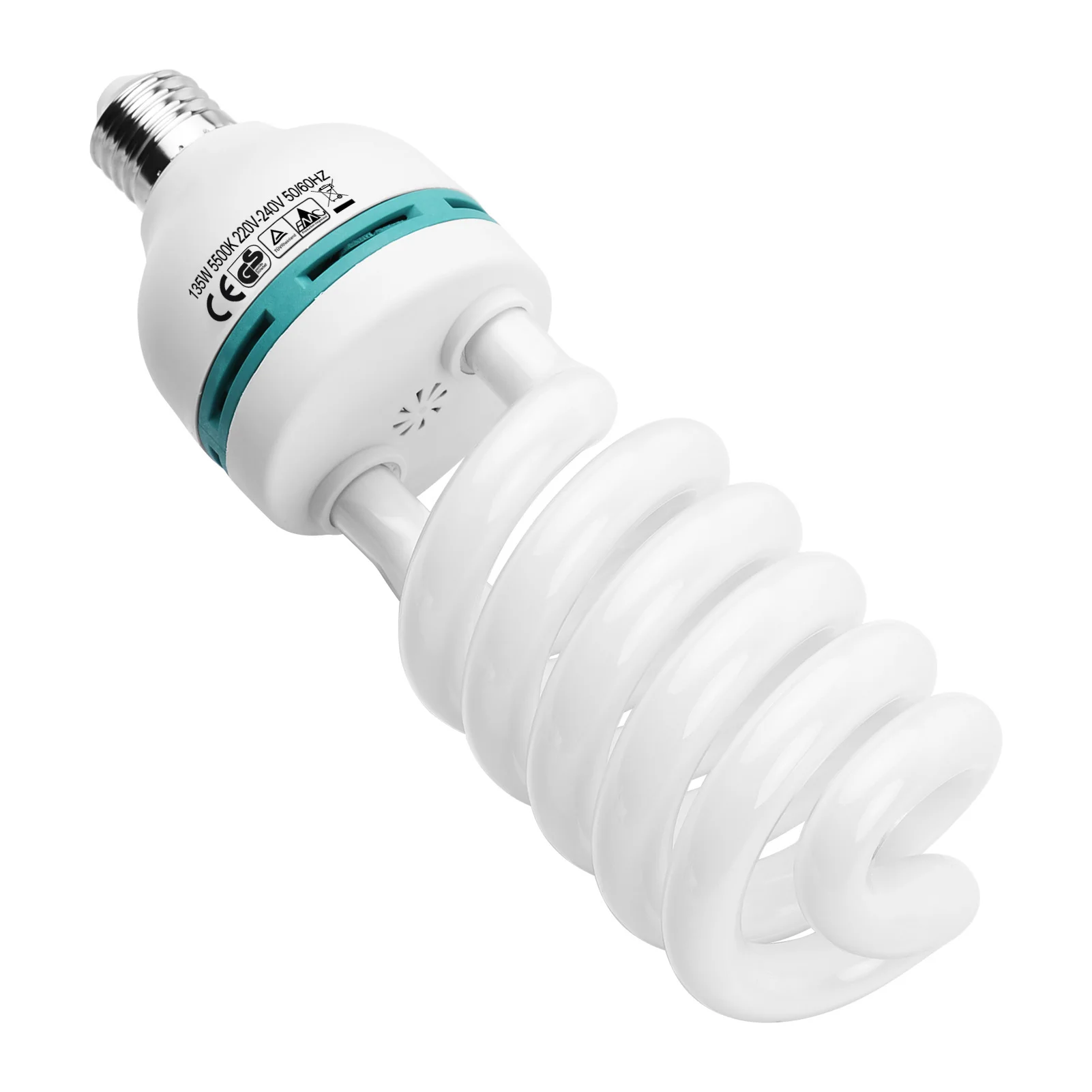 Andoer Spiral Fluorescent Light Bulb 135W 5500K Daylight E27 Socket Energy Saving for Studio Photography Video Lighting