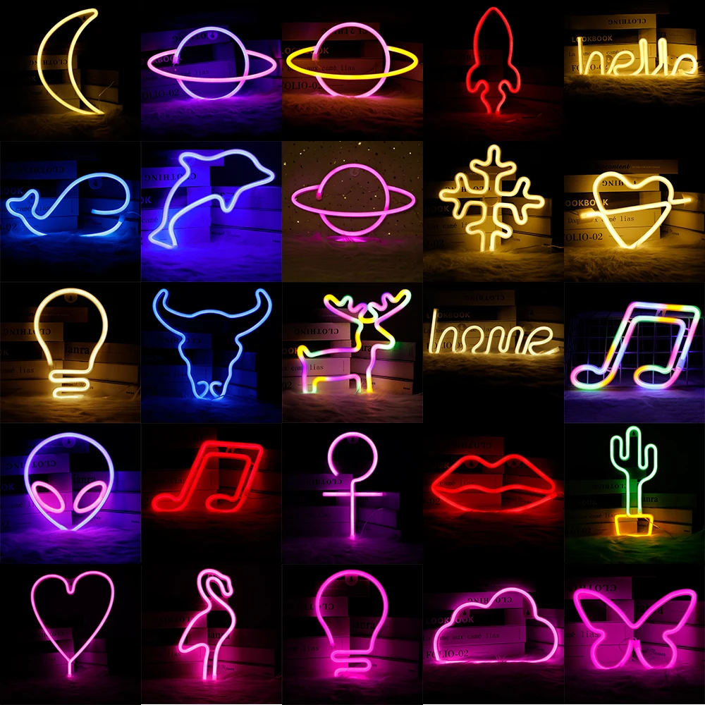 118 Styles Neon Signs Lady Back Wall Sign Art Decorative Signs Lights for Bar Party Hotel Bright Night Neon Light Wall Decor Sig